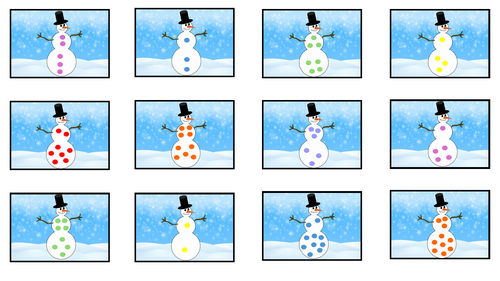 Counting up to 10 using snowmen