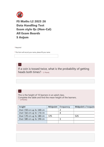 Functional Skills Maths Level 2 Data Handling