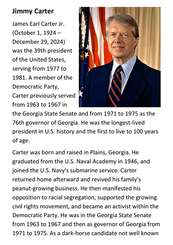 Jimmy Carter Handout