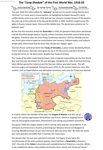 KS3 - Interwar Narrative, 1918-1939 Guided Reading