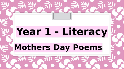 Mother's Day Acrostic Poem Literacy Planning