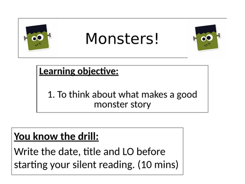 KS3 Non-Fiction writing (literary monsters)