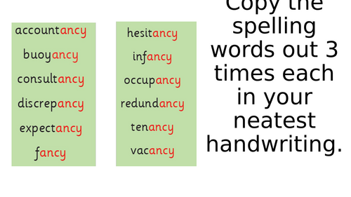 Year 5 Handwriting autumn term PowerPoint slides