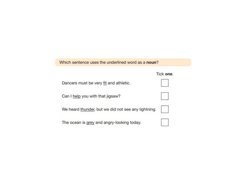 Year 5 SPaG questions from National tests.