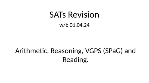 Year 6 SPaG, Maths, Reading questions from SATs tests.