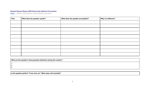 Speech Analysis Activity