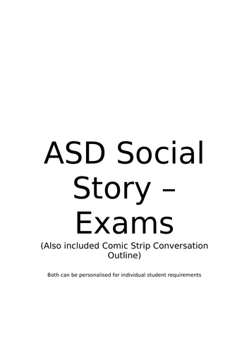 Social Story - Exams (Perfect for learners with Autism)