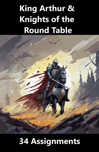 King Arthur & The Knights of the Round Table Worksheet Packet (34 Total)