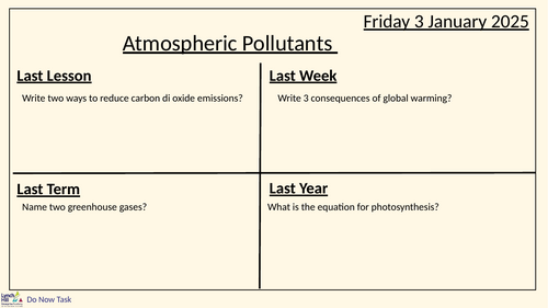 C13.5 Atmospheric pollutants