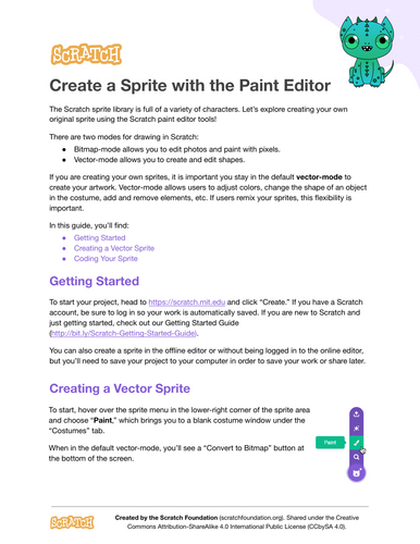 Create a Sprite with the Paint Editor