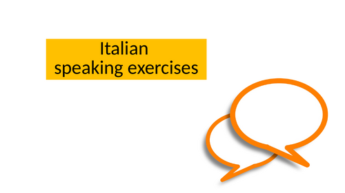 Italian speaking exercises