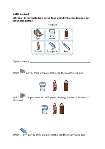 Tooth decay experiment