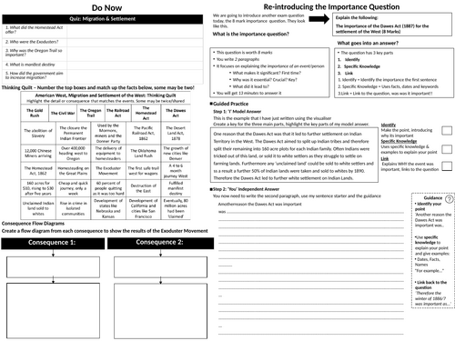 GCSE American West - Big Story of Migration & Settlement