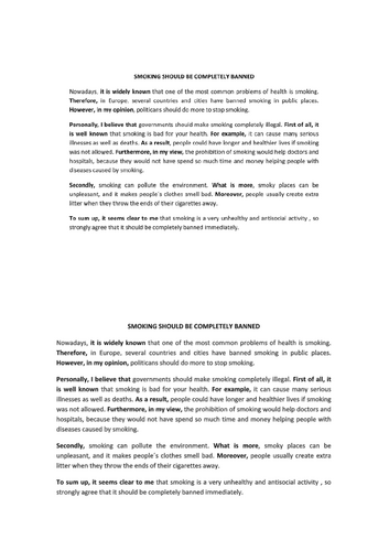 Writing: opinion essay