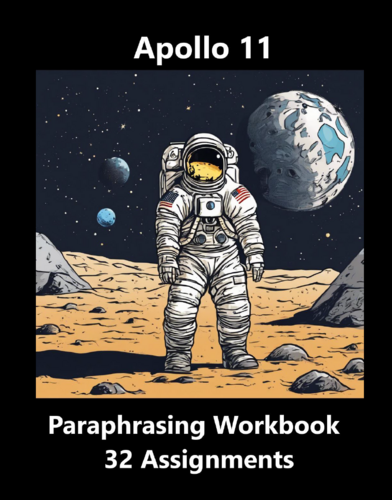 Apollo 11 Mission Paraphrasing Worksheet Packet (32 Assignments)
