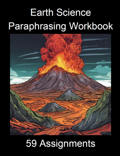 Earth Science Paraphrasing Worksheet Packet (59 Assignments)