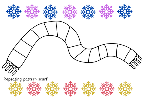 Repeating pattern winter scarf