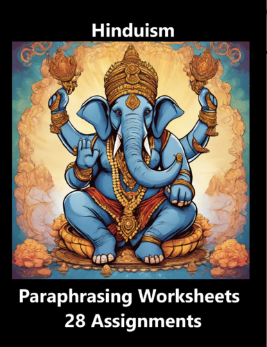 Hinduism Paraphrasing Worksheet Packet (28 Assignments)