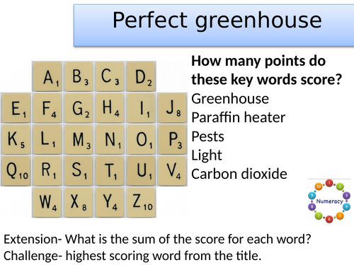 KS3 Perfect greenhouse