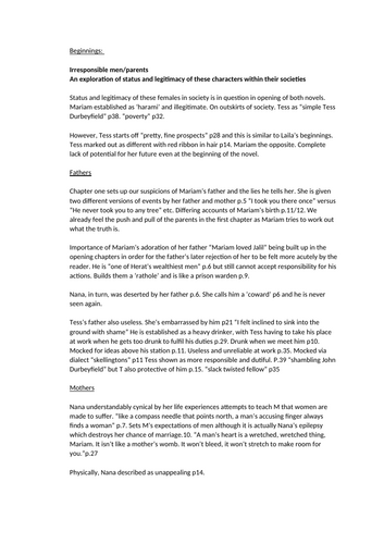 Tess of the D'Urbervilles/A Thousand Splendid Suns