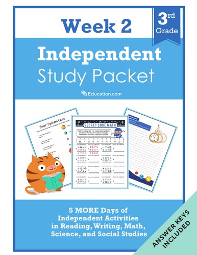 Grade 3 Independent Study pack