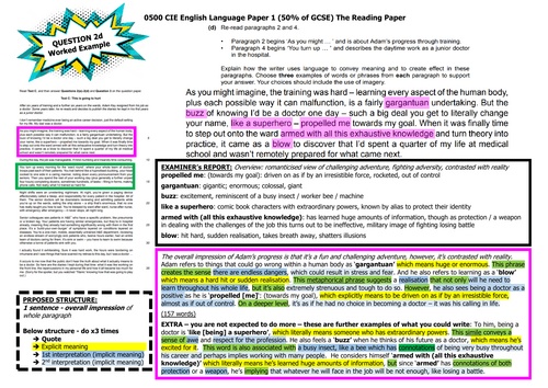 IGCSE Q2 Breakdown - Revision Mat