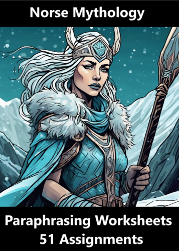 Norse Mythology Paraphrasing Worksheet Packet (51 Assignments)