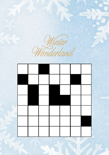 Math puzzle pentominoes winter style