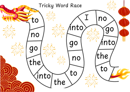 Chinese dragon tricky word race