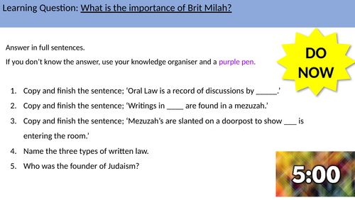 10.8 Ceremonies associated with birth (Brit Milah) AQA B Judaism Practices