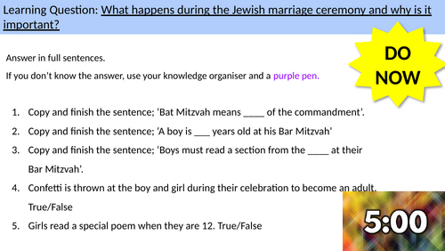 10.10 Marriage AQA B Judaism Practices