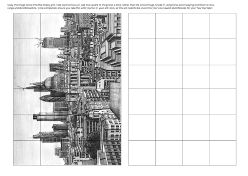 Stephen Wiltshire grid drawing worksheet