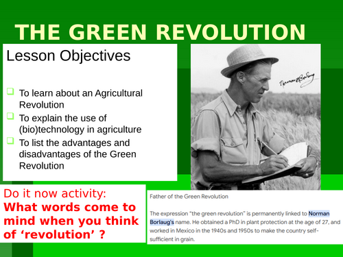 Green Revolution - iGCSE Environmental Management