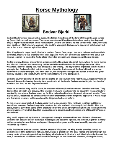 Bodvar Bjarki “Article & Questions” Assignment