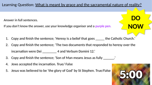 2.11 Grace and the sacramental nature of reality AQA B Catholic Christianity