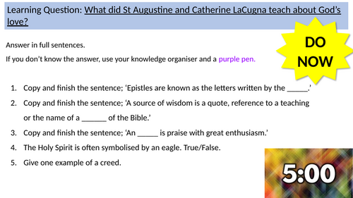 3.8 Trinity and Gods love AQA B Catholic Christianity