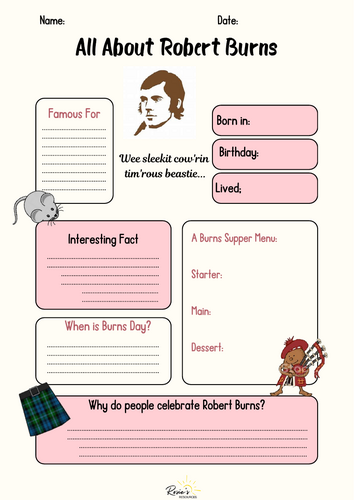 Robert Burns  Worksheet