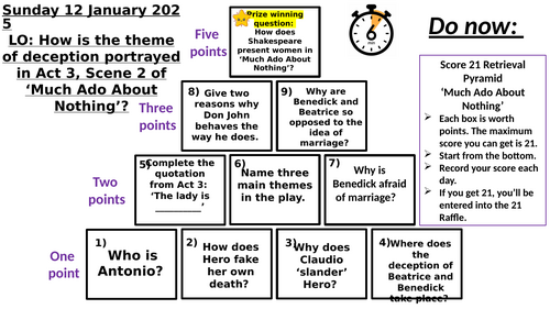 Much Ado About Nothing - I do/We do/You do Exam Question on Deception