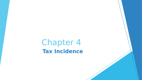 IBDP Economics 4.4 Tax incidence supplementary material HL