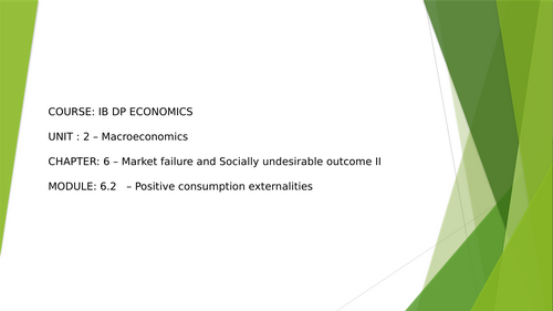 IBDP Economics 6.2: Positive consumption externalities