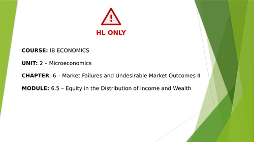 IBDP Economics 6.5: Equity in the distribution of income and wealth (HL only)