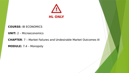 IBDP Economics 7.4 Monopoly HL