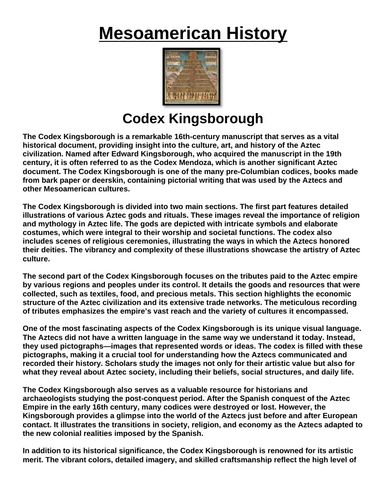 Codex Kingsborough “Article & Questions” Assignment