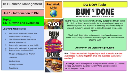 IB Business Management: 1.5 Growth and Evolution