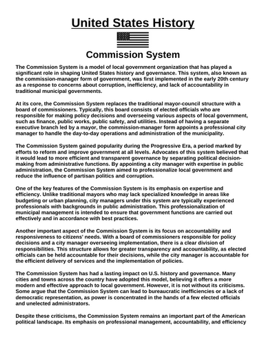 Commission System “Article & Questions” Assignment