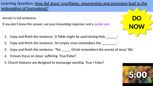 4.5 Significance of Jesus' death, resurrection and ascension. Redemption AQA B Catholic Christianity