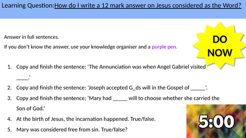 2.3 +2.4 Jesus as fully human and fully God. Incarnation. AQA B Catholic Christianity