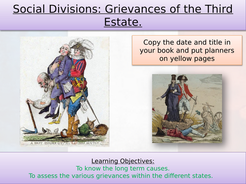 GCSE History - The French Revolution - Social divisions pt 2 | Teaching ...