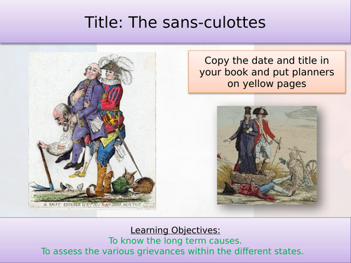 GCSE History - The French Revolution - San Culottes