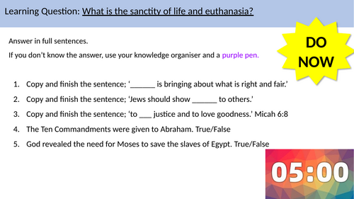 6.12 Care of the Dying and Euthanasia. Eschatology. AQA B Catholic Christianity